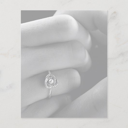 Papier Script moderne 2 Photo Budget Faire-part de mariag (Dos)