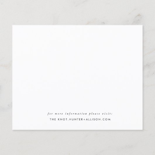 Papier Script Moderne Enregistrer La Date | Budget (Dos)