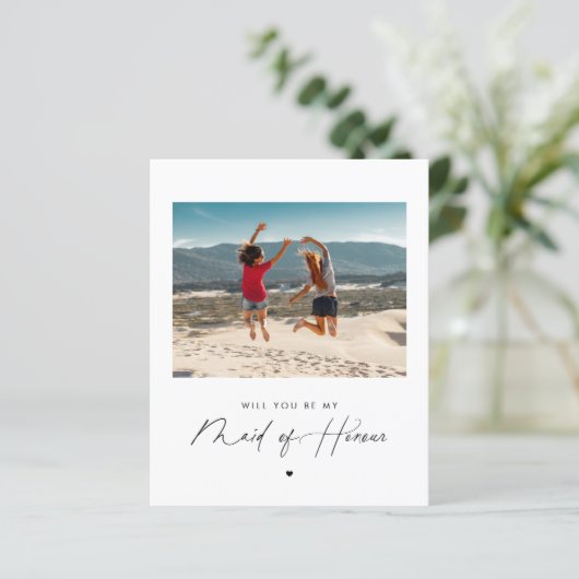 Papier Script moderne Serez-vous ma servante d'honneur Ph (Debout devant)
