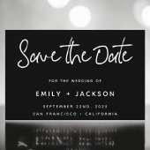 Papier Script noir budget simple élégant Enregistrer la d