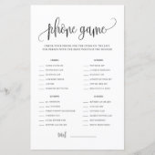 Papier Script noir Ce qui est sur votre téléphone jeu dou (Devant)