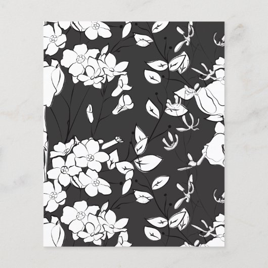 Papier Script noir et blanc minimal du budget Enregistrer (Dos)