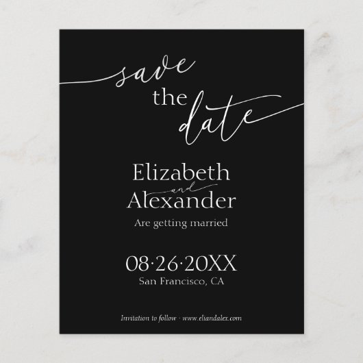 Papier Script noir et blanc minimal du budget Enregistrer (Devant)