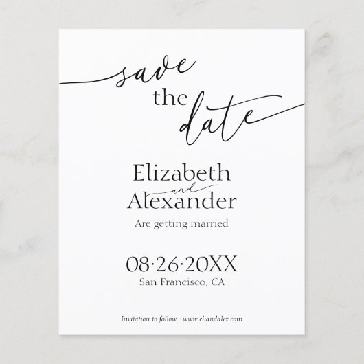 Papier Script noir et blanc minimal du budget Enregistrer (Devant)