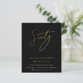 Papier Script noir et or Budget 60e anniversaire Invitati (Debout devant)