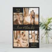 Papier Script photo budget noir Mariage or Merci (Debout devant)