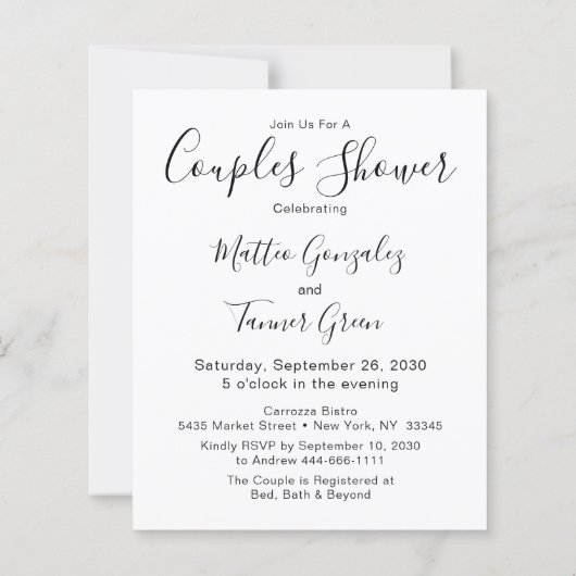 Papier Script photo moderne budget LGBTQ Couples Douche (Dos)