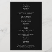 PAPIER | Script Photo Overlay Wedding Program Zwar Flyer (Achterkant)