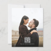 Papier Script romantique BUDGET Photo QR Code Mariage (Dos)