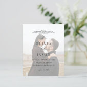 Papier Script romantique BUDGET Photo QR Code Mariage (Debout devant)