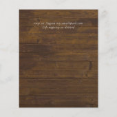 Papier Script rustique Country Grange Woodland Mariage Bu (Dos)