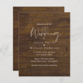 Papier Script rustique Country Grange Woodland Mariage Bu (Devant / Derrière)