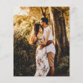 Papier Script rustique Photo Budget Mariage Enregistrer l (Dos)