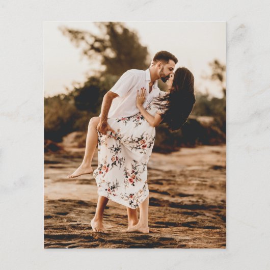 Papier Script rustique Photo Moderne Budget Mariage Invit (Dos)