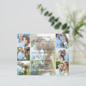 Papier script simple 7 photos collage faire-part de maria (Debout devant)