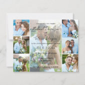 Papier script simple 7 photos collage faire-part de maria (Devant)