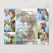 Papier script simple 7 photos collage faire-part de maria (Devant)