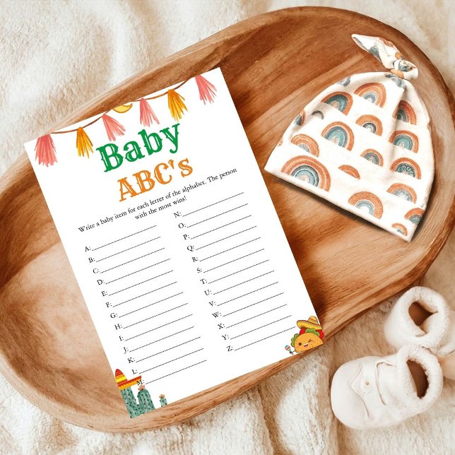 Papier Script Taco mexicain Baby Abc jeu de baby shower (Créateur téléchargé)