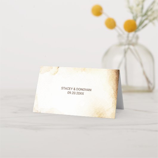 Papier Scroll Rustiek Land Bruiloft Plaats Kaart (Achterkant)