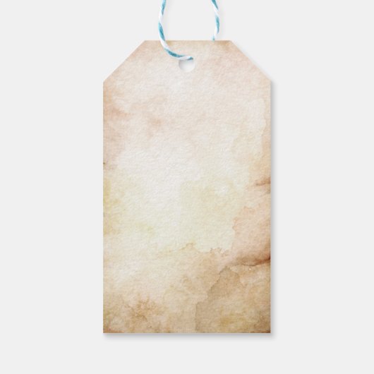 Papier Scroll rustiek land dank u Cadeaulabel (Achterkant)