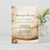 Papier Scroll Rustiek Land Repetitie Diner Kaart (Staand voorkant)