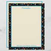 Papier Seashells Starfish & Seahors Ocean Beach Motif (Devant / Derrière)