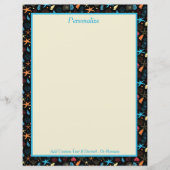 Papier Seashells Starfish & Seahors Ocean Beach Motif (Devant)