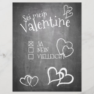 Papier Sei mein Valentine