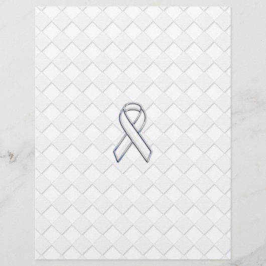 Papier Sensibilisation moderne au ruban blanc sur les chè (Devant)