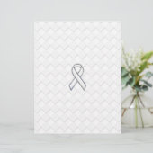 Papier Sensibilisation moderne au ruban blanc sur les chè (Debout devant)