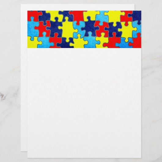 Papier Sensibilisation sur l'autisme-Puzzle par Shirley T (Devant / Derrière)