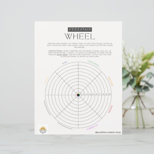 Papier Sentiments Roue I (Debout devant)