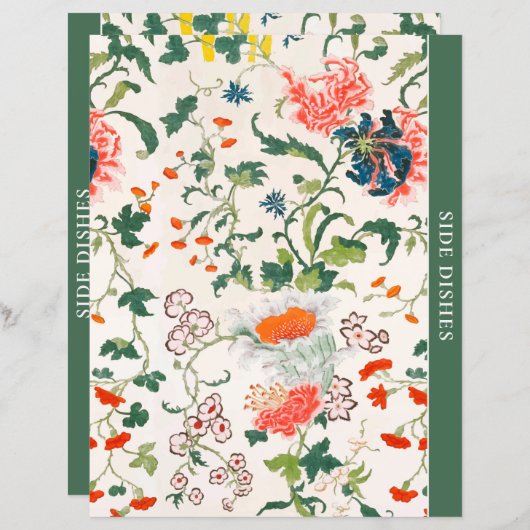 Papier Séparateur de chapitre | Accompagnements | Floral (Devant / Derrière)