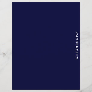 Papier Séparateur de recettes Bleu marine et blanc Ca