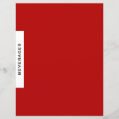 Papier Séparateur de recettes | Boissons | Red Black & Wh (Dos)
