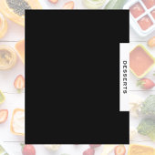 Papier Séparateur de recettes | Desserts | Noir et Blanc