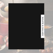 Papier Séparateur de recettes | Soupes & Salades | Noir &