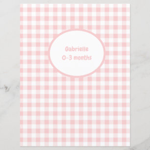 Papier Séparateur Gingham Rose - Insert pour Album Photo