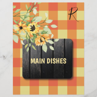 Papier Séparateur organisateur de recettes rustique à pla