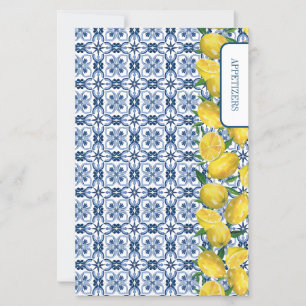 Papier Séparateurs de recette en carrelage bleu italien a