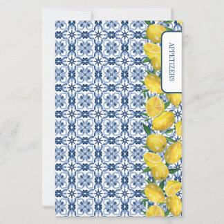 Papier Séparateurs de recette en carrelage bleu italien a