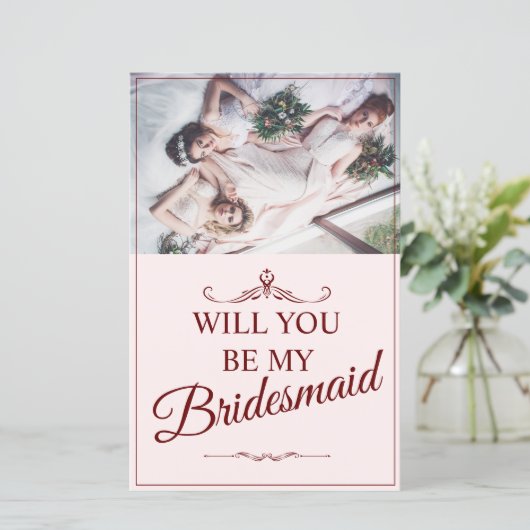 Papier Serez-Vous Ma Femme D'Accueil ? Trois Bridesmaitre (Debout devant)