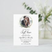 Papier Serres vertes Faire-part de mariage du budget phot (Debout devant)