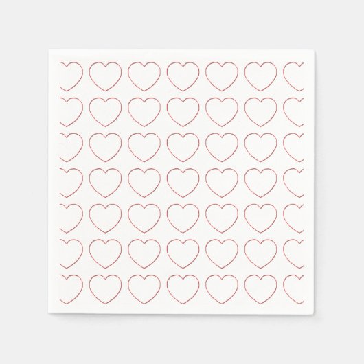 Papier servet - draadhart in rijen (Voorkant)