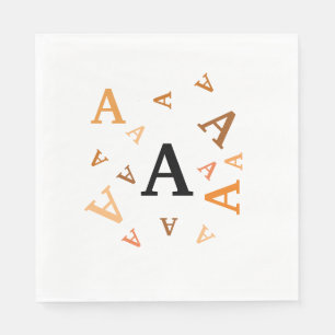 Papier servet - Jumbries in Oranje/bruin