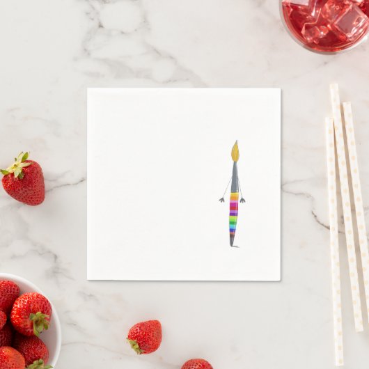 Papier servet met poly penseel (Insitu)