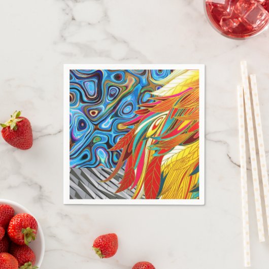 Papier servetten, Abstracte kleuren Servet (Insitu)