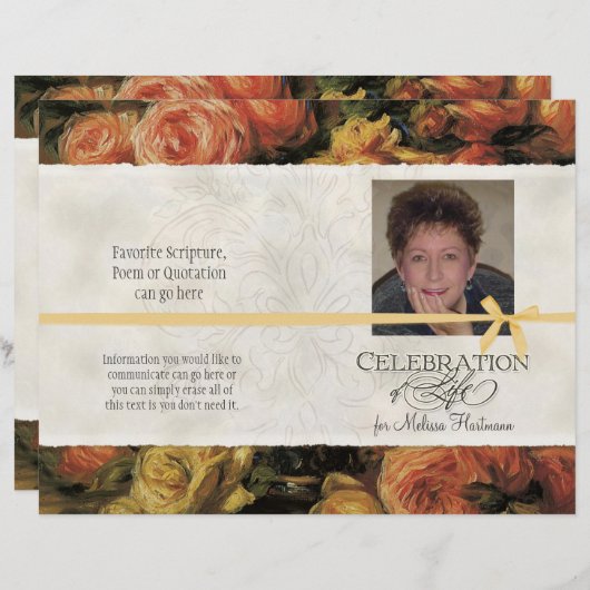 Papier Service commémoratif Impressionniste Coral Jaune R (Devant / Derrière)