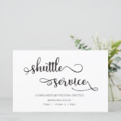 Papier Service de navette Mariage noir blanc (Debout devant)