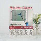 Papier Service de nettoyage de fenêtres Circulaire pour p (Debout devant)